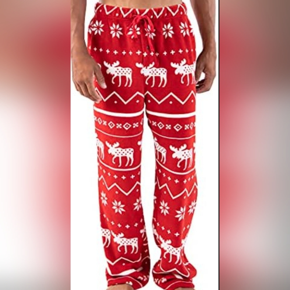 Lazy One Red and White Festive Pajama Pants Size Medium - UGC